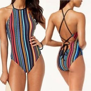 Nautica Rainbow Combo Striped Swimsuit 8LP016Z